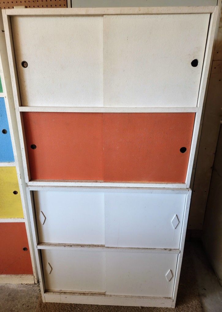 Free 5'x30" Off-white Cupboard. Good Condition,  Sturdy.