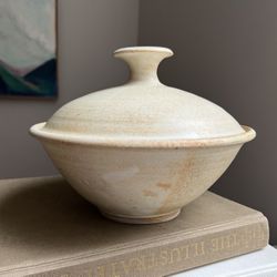 Handcrafted Lidded Serving Dish ( D9”’H7” ) firm on price 