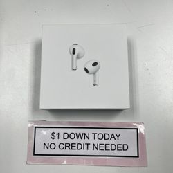 Apple Airpods 3rd Gen Wireless Headphones New -PAYMENTS AVAILABLE-$1 Down Today 
