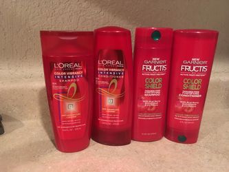 Color treated hair shampoo and conditioner pack