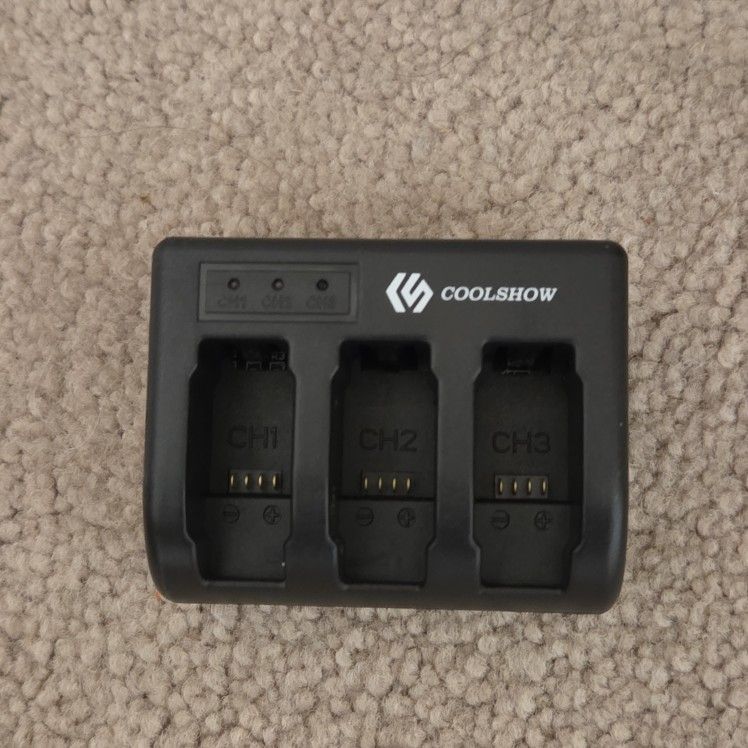 3 Slots Battery Charger Rechargeable Battery Station for Travel GoPro HERO 2018 GoPro HERO 8/7/6/5 Hiking