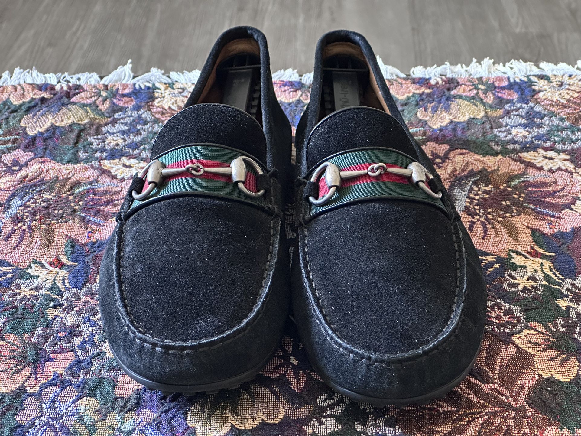 Gucci Horsebit Luxury Black Suede Leather Moccasin Driving Loafer Size G11    Gucci Mens NS Cirano Nylon Loafers Nero Black Leather Dress Shoes 9G US1