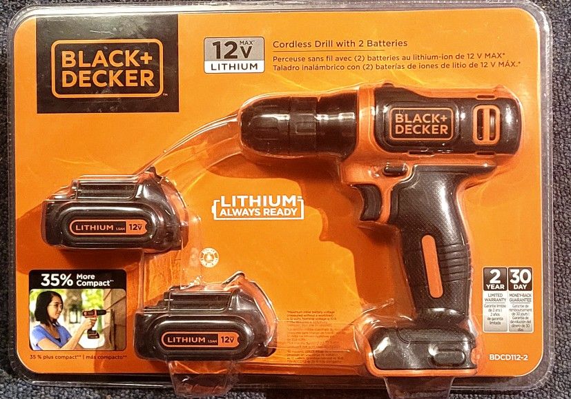 12V Black & Decker Cordless Drill