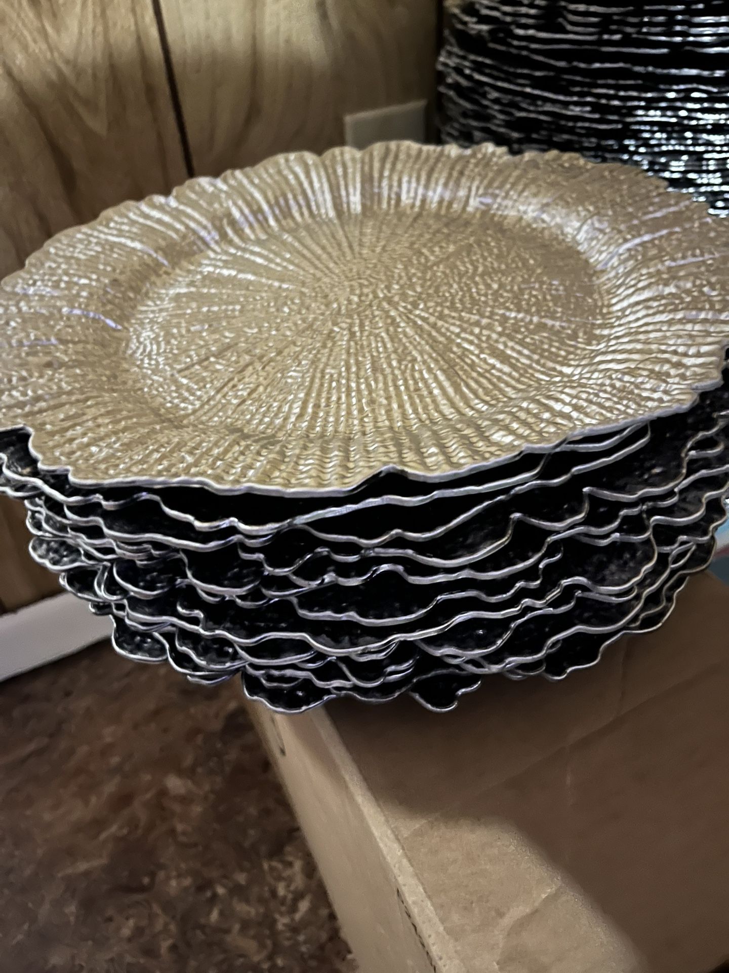 Silver Charger Plates/Wedding