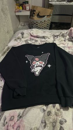 Kuromi Graphic Crewneck Sweatshirt Black