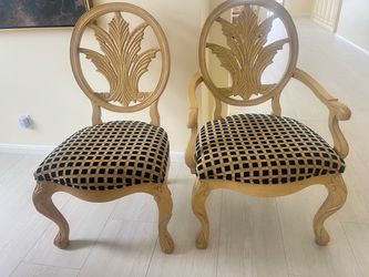 9 Wooden Upholstered Chairs made by Century Furniture. Originally paid $750 a chair