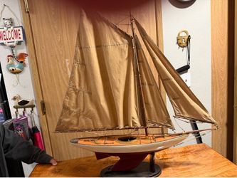 Wooden model boat