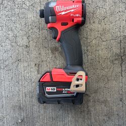 Like New Impact With 5 AH Battery Milwaukee 