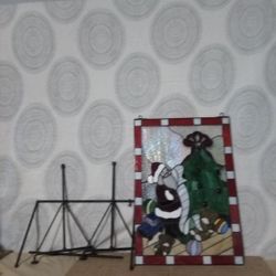 Stained Glass Santa Claus 