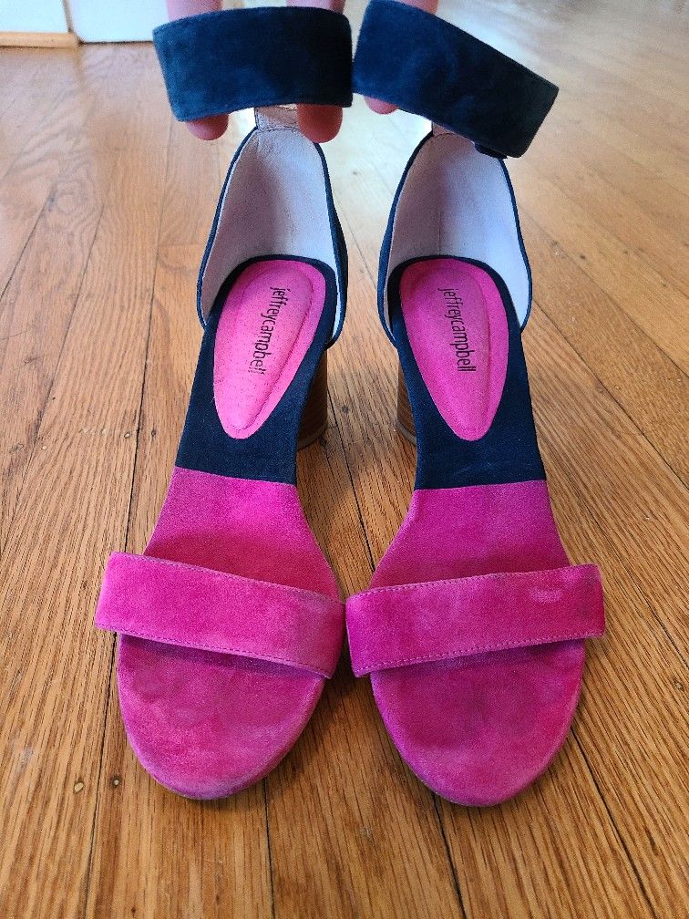 Jeffery Campbell Purdy Pink Blue Brown 8.5