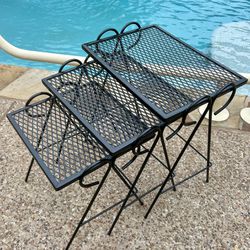Wrought Iron Nesting Side Tables