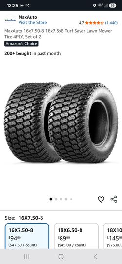 Maxauto 16x7.50-8 mower tires