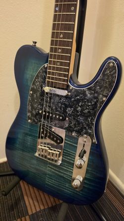 Firefly FFTL Tele Style Electric Guitar – 3 Pickups – Beautiful Blue/Teal – Mint