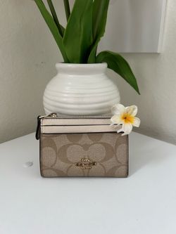 Coach Mini Skinny ID Case in Signature Canvas