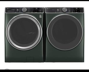 Brand-new GE profile washer and dryer in the box Profile 7.8 cu. ft. Capacity Vented Smart Front Load Gas Dryer in Green with Quick Dry plus Steam and
