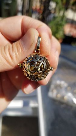 Om locket Bell Pendant
