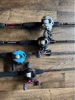 Bass Fishing Poles Baitcaster Reels