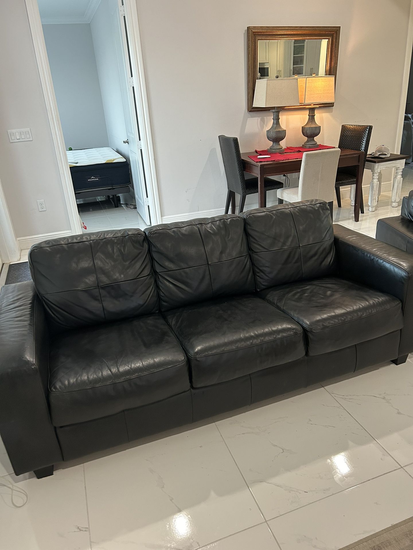 Leather Couch & Chair I Can Deliver 