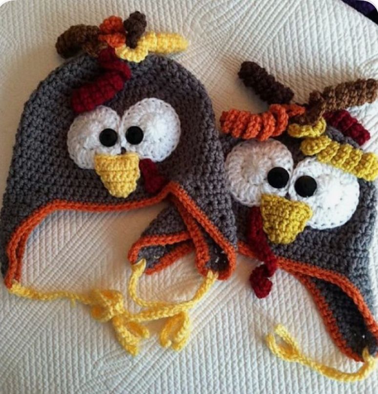 Crocheted Turkey Hat