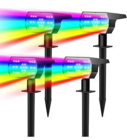 NYMPHY Solar Color Changing Lights, 7 Lighting Modes Solar Lights Outdoor 