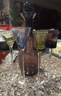 International Silver Company Decanter Cordial Glasses Multicolor Barware Macy's