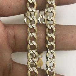 14k Gold vermeil Cuban link chain