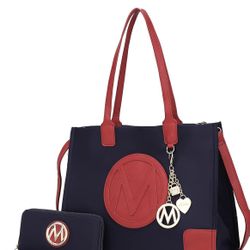 Mfk Collection Louise Women’s Tote And Wallet Set