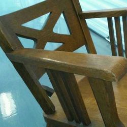 Antique Oak Rocking Chair 