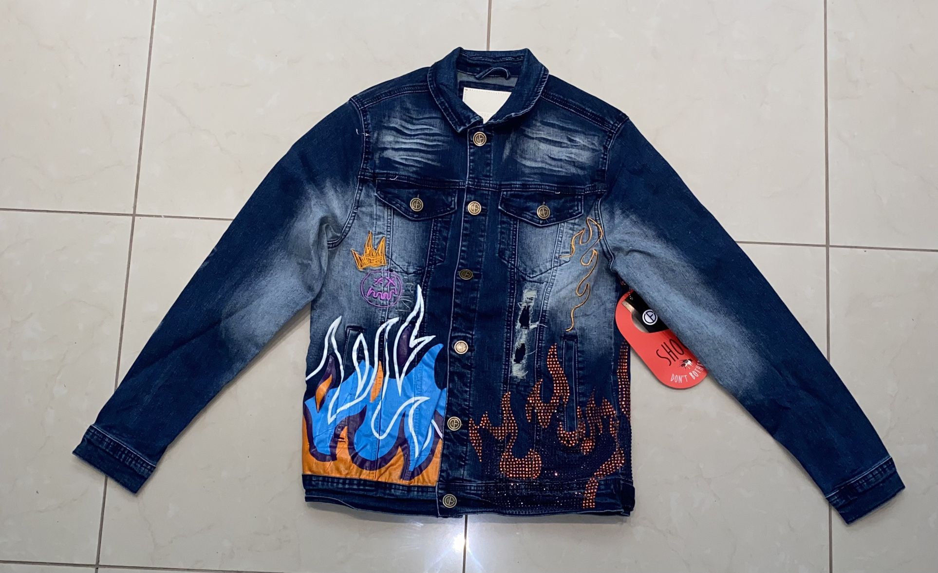 Original fables “holy hell” blue denim set  & Accessories