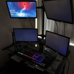 Quad Monitor Pc Setup 