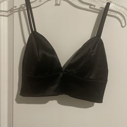 NWOT Shein Black Satin Bra Size S