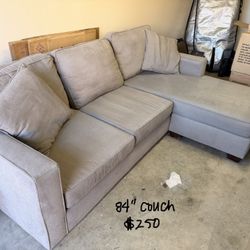 84" Grey Couch
