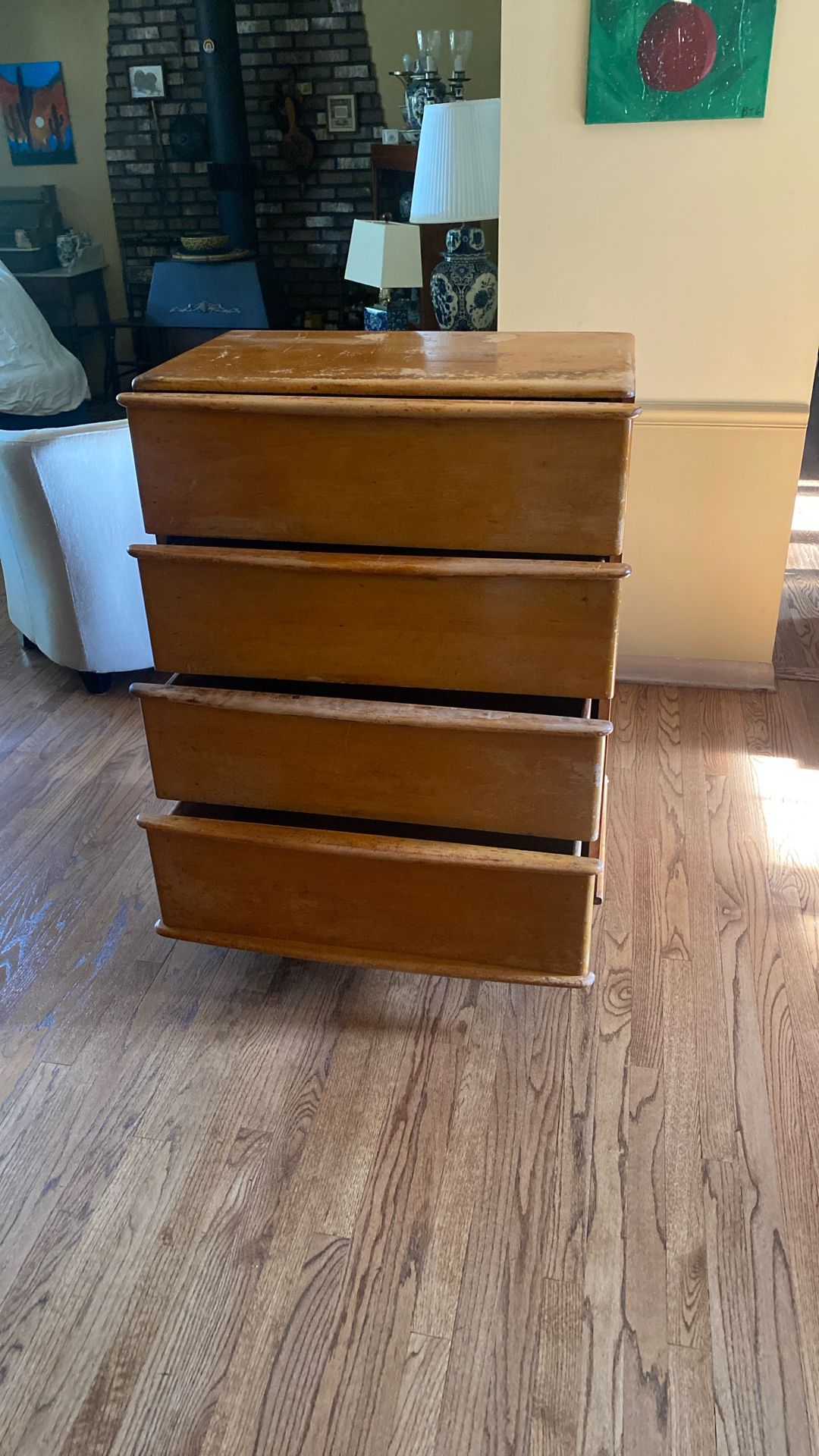 Vintage Heywood-Wakefield Maple 4-Drawer Dresser / Chest — Classic Mid-Century Wood