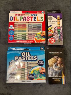 Oil, pastels and color pencils