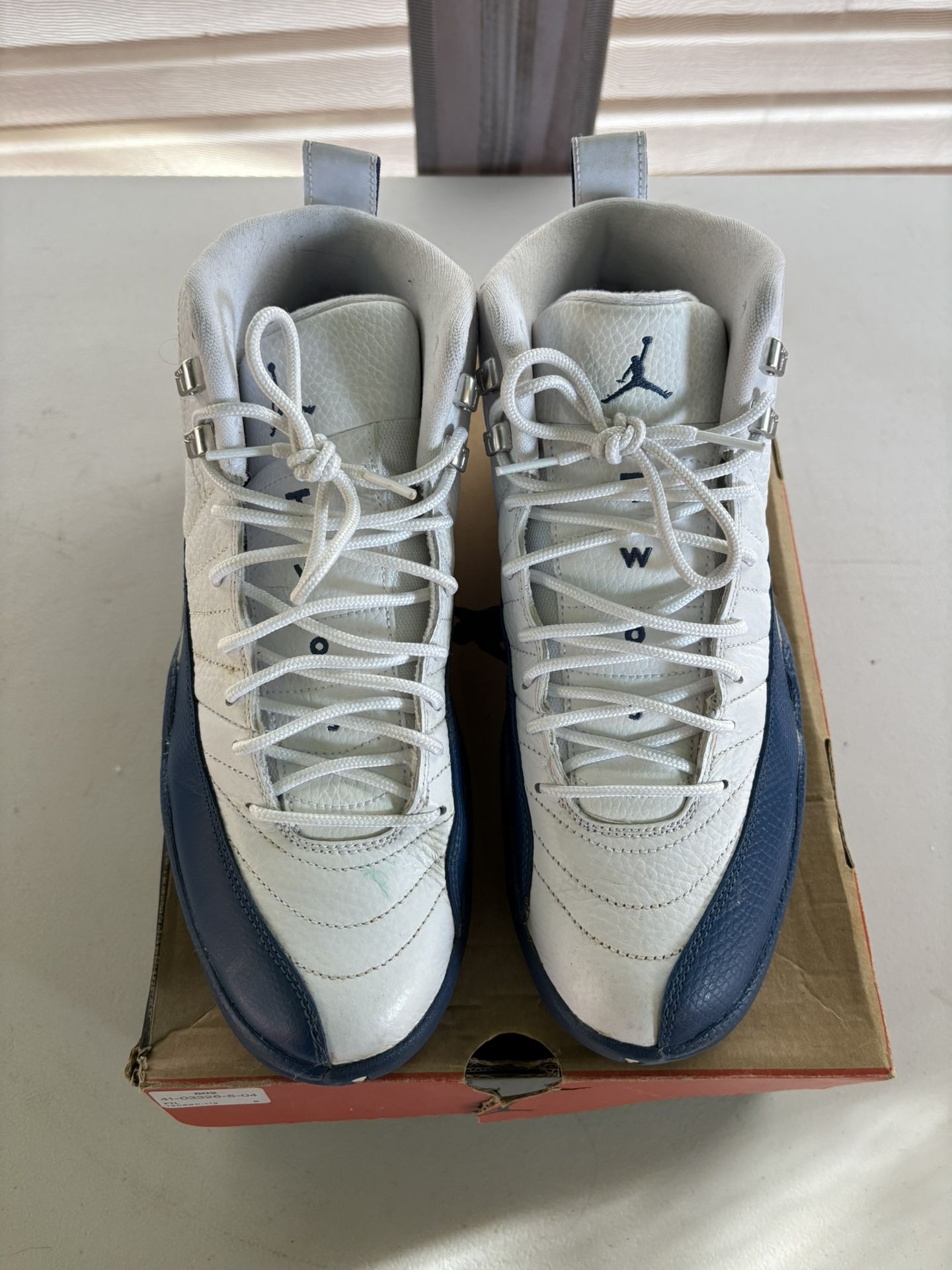 NIKE AIR JORDAN XII 12 RETRO WHITE FRENCH BLUE 130690-113 MEN’S SIZE 9