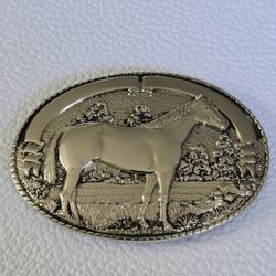 Vintage TONY LAMA Quarter Horse Western Belt Buckle