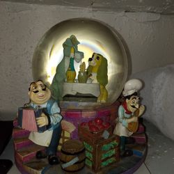 Lady And The Tramp Snow Globe Music Box 