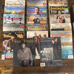 Personal Collection Of Texas Monthly Magazines 17 Total