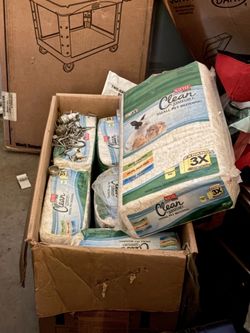 9 bags of pet bedding