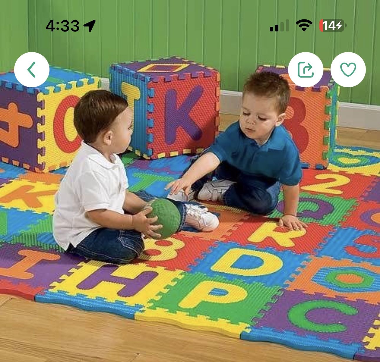 Alphabet. Shapes And Numbers Foam Play Mat