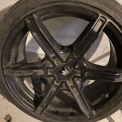 20 Inch Mazzi Stilts Black Wheel 20×8.5 +35 5×4.25