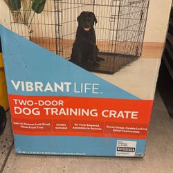 Vibrant Life Two Door Dog Training Crate 
