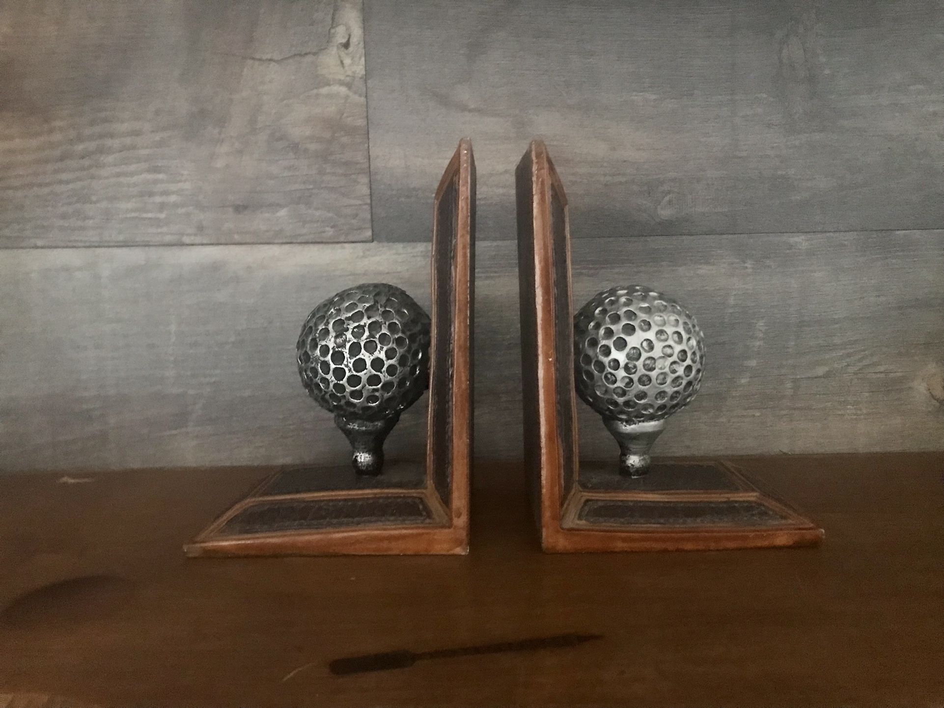 Golf Ball Decorative Bookends, Great For Office, Family Room And More