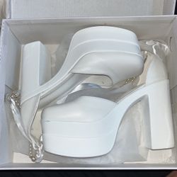 White Platforms Heels