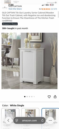 White Laundry/ Trashcan container