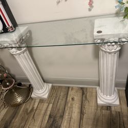 Glass Table Top Console