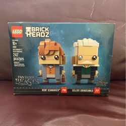 LEGO brick Heads Newt Scamander And Gellert Grindlewald