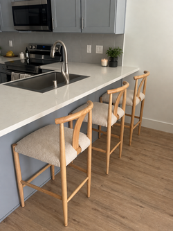 Set of 3 Wood Counter Stools - barstool Living Spaces