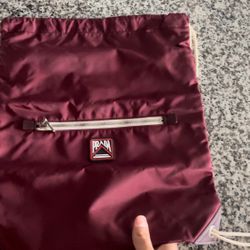 Prada Wine Red Nylon String Bag