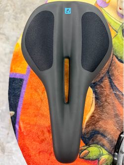 This is a Bontrager Commuter Fluid Bike Saddle in black.